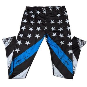 XLUSION Thin Blue Line Leggings Large NWOT